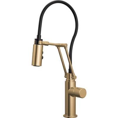 Brizo Odin® Articulating Kitchen Faucet - Less Handle in Luxe Gold