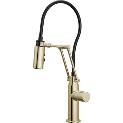 Brizo Odin® Articulating Kitchen Faucet - Less Handle in Polished Nickel