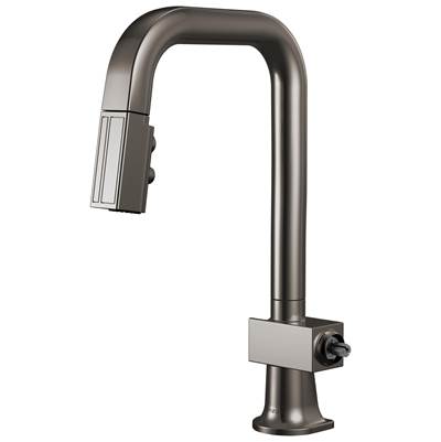 Brizo Frank Lloyd Wright Pull-Down Bar Faucet with Square Spout - 1.8 GPM in Brilliance Black Onyx