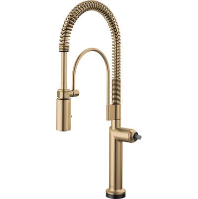 Brizo Odin® SmartTouch Semi-Professional Kitchen Faucet - Less Handle - 1.8 GPM in Luxe Gold