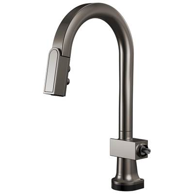 Brizo Frank Lloyd Wright SmartTouch Pull-Down Bar Faucet with Arc Spout - 1.8 GPM in Brilliance Black Onyx