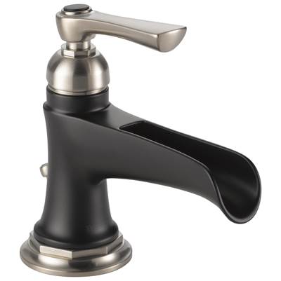 Brizo Rook® Single Hole Bathroom Faucet - Channel Spout - 1.5 GPM in Luxe Nickel/Matte Black