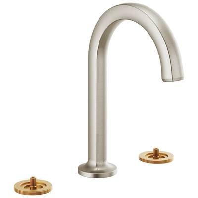 Brizo Kintsu® Widespread Bathroom Sink Faucet with Arc Spout - 1.5 GPM in Luxe Nickel