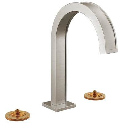Brizo Frank Lloyd Wright® Widespread Bathroom Sink Faucet - Arc Spout - 1.2 GPM in Luxe Nickel