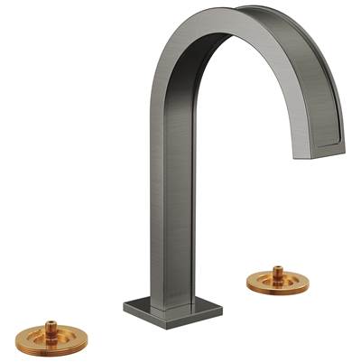 Brizo Frank Lloyd Wright® Widespread Bathroom Sink Faucet - Arc Spout - 1.2 GPM in Luxe Steel