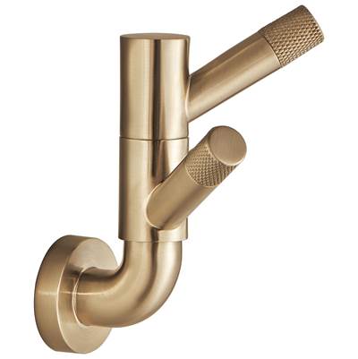 Brizo Litze® Rotating Double Robe Hook - Knurled in Luxe Gold