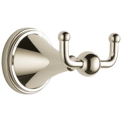 Brizo Traditional Double Robe Hook in Polished Nickel