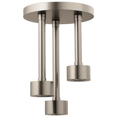 Brizo Universal Showering Pendant Raincan Shower Head - Linear Round - Single-Function - 1.75 GPM in Luxe Nickel