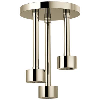 Brizo Universal Showering Pendant Raincan Shower Head - Linear Round - Single-Function - 1.75 GPM in Polished Nickel