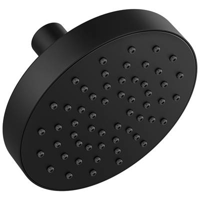Brizo Universal Showering 5'' Linear Round Wall Mount Rainshower - Single-Function - 2.5 GPM in Matte Black