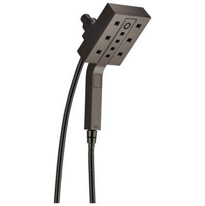 Brizo H2Okinetic Hand Shower - Linear Square Multi-Function - 2.5 GPM in Brilliance Black Onyx