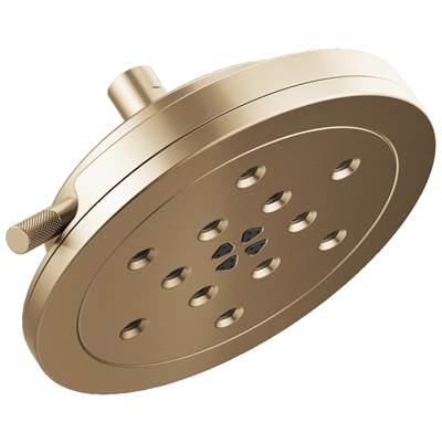 Brizo Litze 8" Round Wall Mount Shower Head - Multi-Function - 1.75 GPM in Luxe Gold