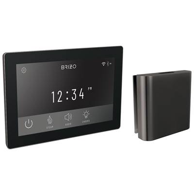 Brizo Other Digital + Square Steam Head in Lumicoat Black Onyx