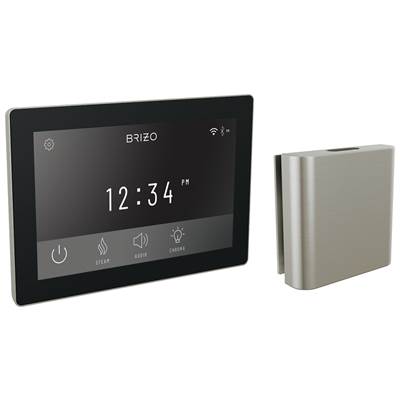Brizo Other Digital + Square Steam Head in Lumicoat Luxe Nickel