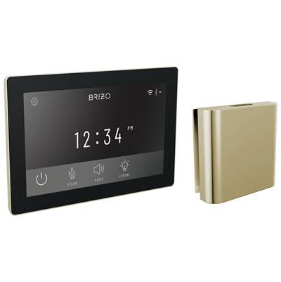Brizo Other Digital + Square Steam Head in Lumicoat Polished Nickel