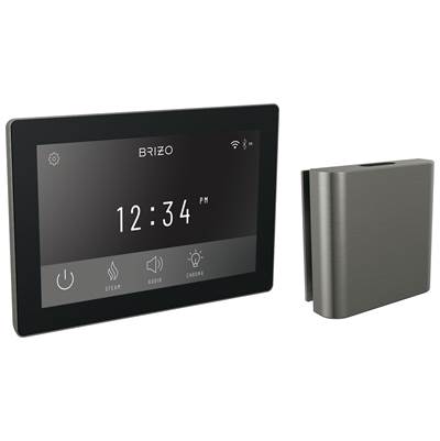 Brizo Other Digital + Square Steam Head in Lumicoat Luxe Steel
