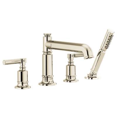 Brizo Invari Tub Faucet with Hand Shower - Less Handles - 1.75 GPM in Polished Nickel