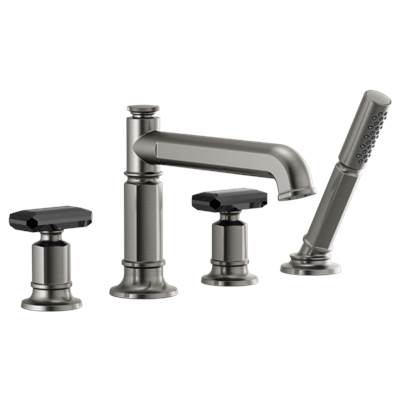 Brizo Invari Tub Faucet with Hand Shower - Less Handles - 1.75 GPM in Luxe Steel