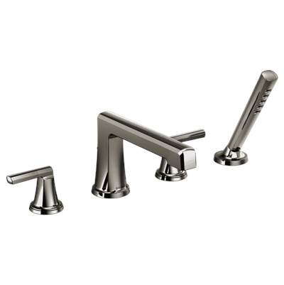 Brizo Levoir™ Tub Faucet with Hand Shower - Less Handles - 1.75 GPM in Brilliance Black Onyx