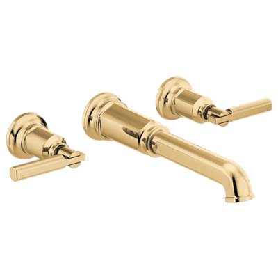 Brizo Invari® Wall Mount Tub Filler - Two-Handle - Less Handles in Polished Gold