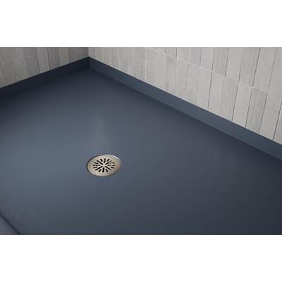 Brizo 4" Round Shower Drain - Prefab in Luxe Nickel