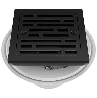 Brizo 4" Square Tile-in Shower Drain in Matte Black