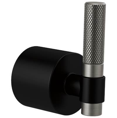 Brizo Litze® Freestanding Tub Filler - Single-Handle T-Lever in Matte Black With Luxe Steel