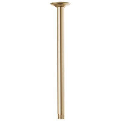Brizo Universal Showering Ceiling Mount Rainshower Arm - 14" Round Flange in Luxe Gold