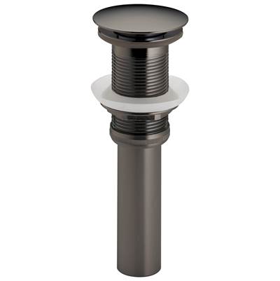 Brizo Push Button Pop-up Drain Without Overflow in Brilliance Black Onyx