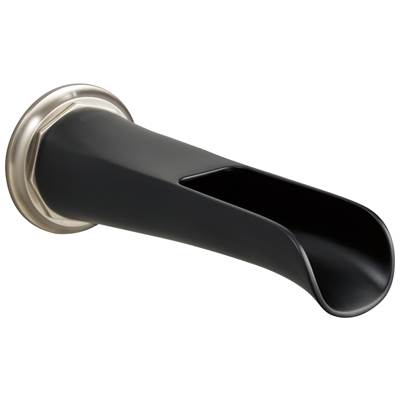 Brizo Rook® Non-Diverter Tub Spout in Luxe Nickel/Matte Black