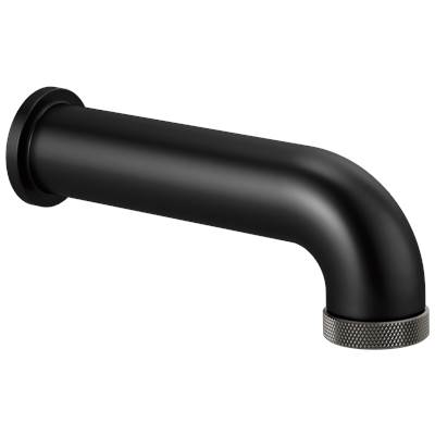 Brizo Litze® Tub Spout With Diverter in Matte Black With Luxe Steel