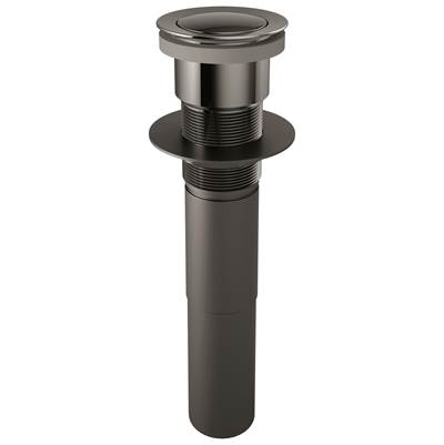 Brizo Push Button Pop-Up Lavatory Drain - Without Overflow in Brilliance Black Onyx