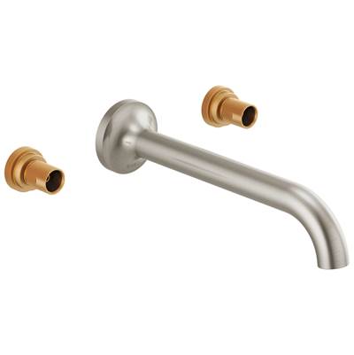 Brizo Odin® Wall Mount Lavatory Faucet - Two Handles - 1.5 GPM in Brushed Nickel