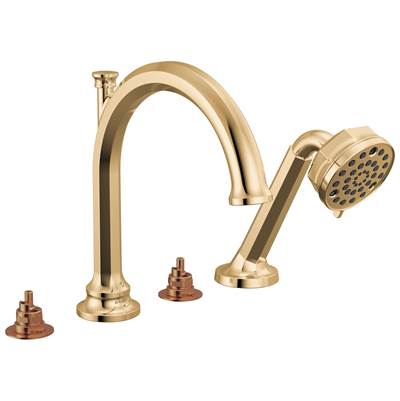 Brizo Beauclere™ Roman Tub Faucet - Hand Shower - Less Handles - 1.75 GPM in Polished Gold
