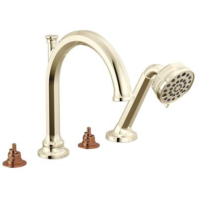 Brizo Beauclere™ Roman Tub Faucet - Hand Shower - Less Handles - 1.75 GPM in Polished Nickel