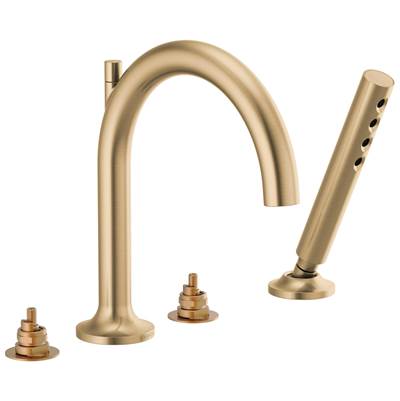 Brizo Odin Tub Faucet with Hand Shower - Less Handles - 1.75 GPM in Luxe Gold