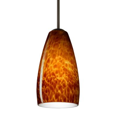 Besa Lighting Chrissy Cord Mini Pendant - Amber Cloud - 1X40W Medium Base in Bronze