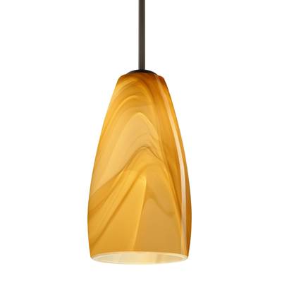 Besa Lighting Chrissy Cord Honey Mini Pendant - 1-Light - 40W Medium in Bronze