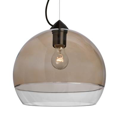 Besa Lighting Ally 12 Cable Pendant - Smoke Clear - 60W Max E26 Base in Black