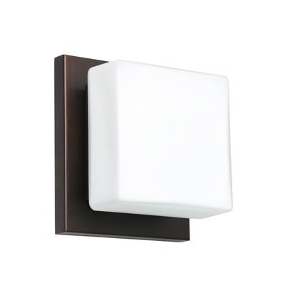 Besa Lighting Alex Opal Matte Wall Sconce - One-Light in Bronze