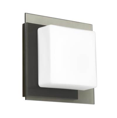 Besa Lighting Alex Opal Smoke Wall Sconce - One-Light in Bronze