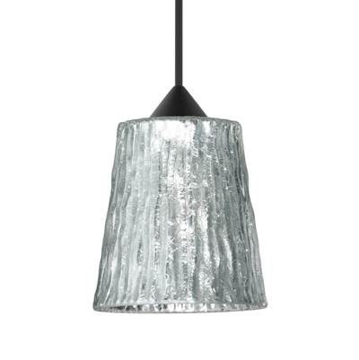 Besa Lighting Nico 4 Pendant - Stone Silver Foil - 1X35W Max Gy6.35 in Black