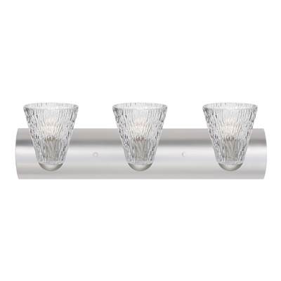 Besa Lighting Nico 5-Light Vanity Light - Clear Stone - 3X60W Medium Base in Satin Nickel