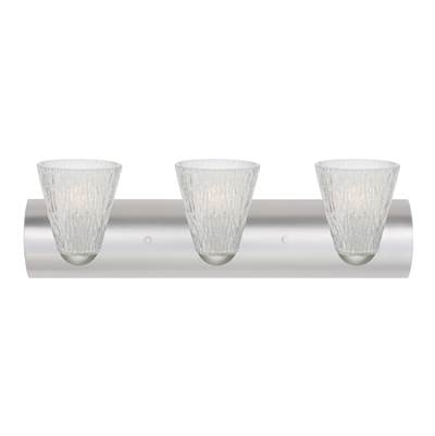 Besa Lighting Nico 5-Light Vanity Light - Glitter Stone - 3X60W Medium Base in Satin Nickel