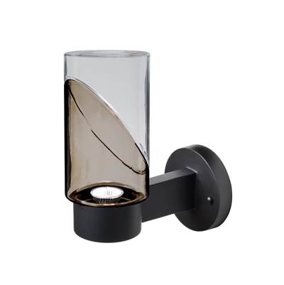 Besa Lighting Blink Outdoor Sconce - Smoke/Clear - 1-Light LED in Black