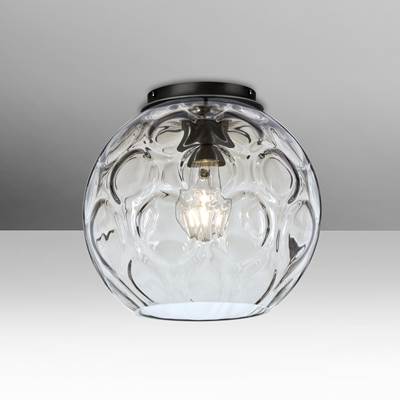 Besa Lighting Bombay Flush Mount Light - Clear - LED in Black