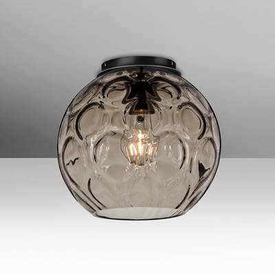 Besa Lighting Bombay Flush Mount Light - Smoke - LED in Black