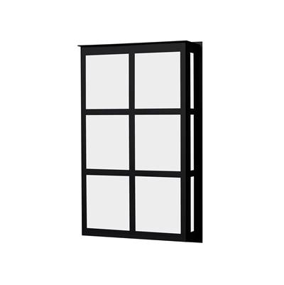 Besa Lighting Bree 16 Outdoor Sconce - White Acrylic - 2-Light LED in Black