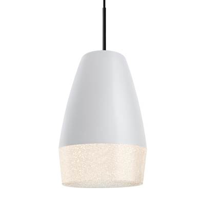 Besa Lighting Abu 12 Mini Pendant - White Glitter - 1-Light in Black