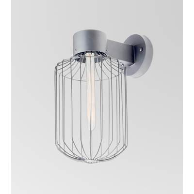 Besa Lighting Sultana Cylinder Wall Sconce - One-Light 60W Medium Base in Silver